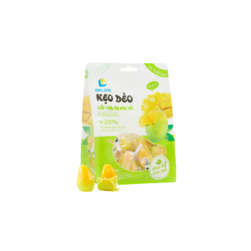 다이롱 케오데오 꺼먹는젤리 벗겨먹는 청 망고젤리 300g (Kẹo dẻo xoài xanh)