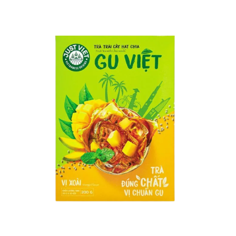 베트남 저스트비엣 과일차 망고맛 20g*10개입 200g (trà xoài)