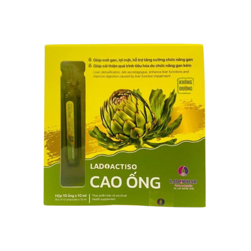 아티소 앰플 무설탕 Cao Ống Ladophar Không Đường