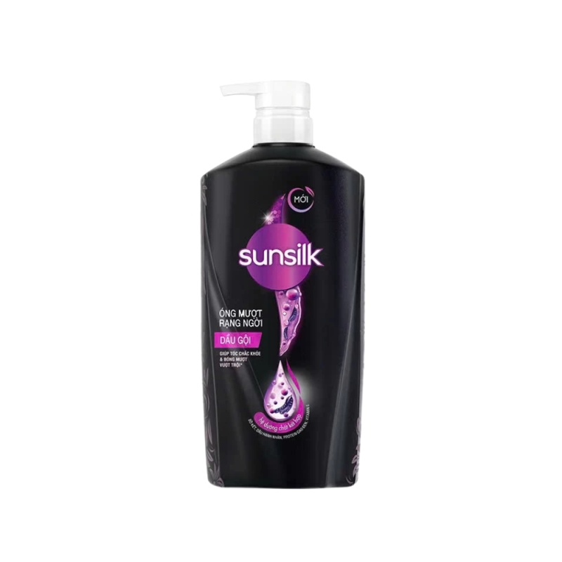 블랙 대용량 썬실크 샴푸 900g (dầu gội sunsilk đen)