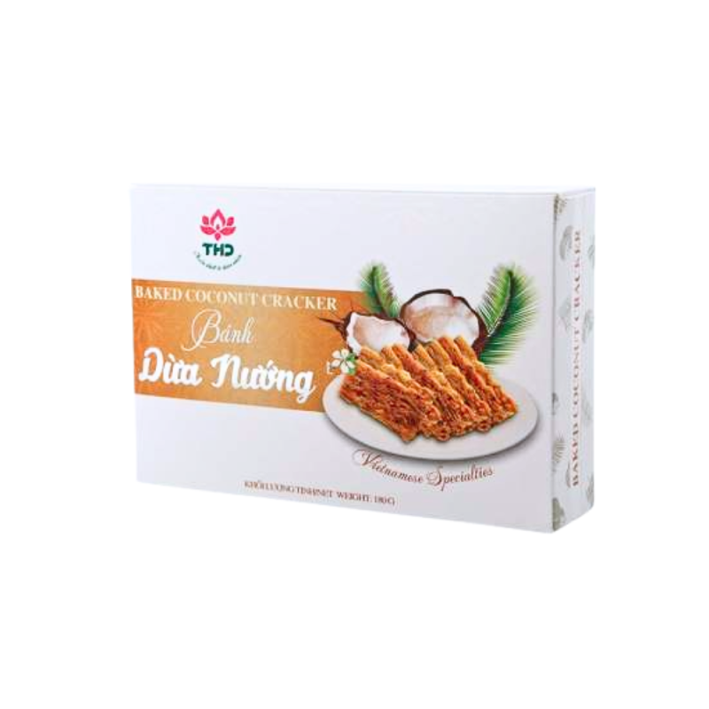 THD 코코넛 크래커 코코넛과자 180g (Bánh Dừa Nướng THD)