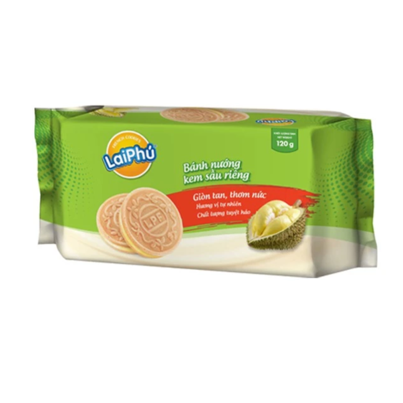 라이푸 두리안 크림 쿠키 베트남 120G (bánh sầu riêng lai phú)