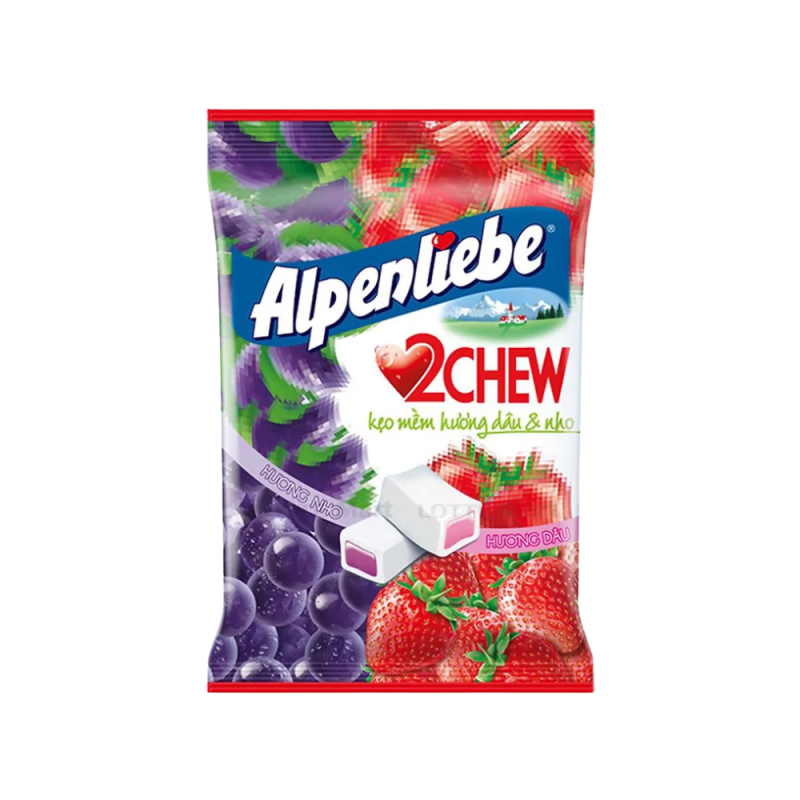 알펜리베 딸기포도맛 소프트캔디 84g (alpenliebe dâu)