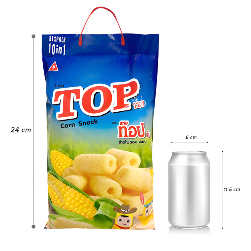 L-Top Ten 3가지 맛 믹스 콘스낵 빅팩 450G