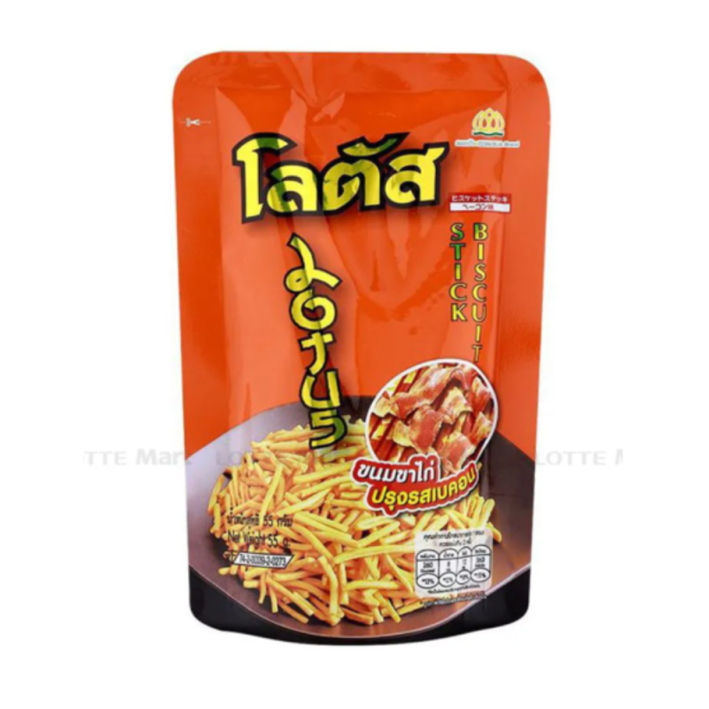 L-Dorkbua 오렌지 로투스 비스킷 스틱 돼지베이컨맛 20G