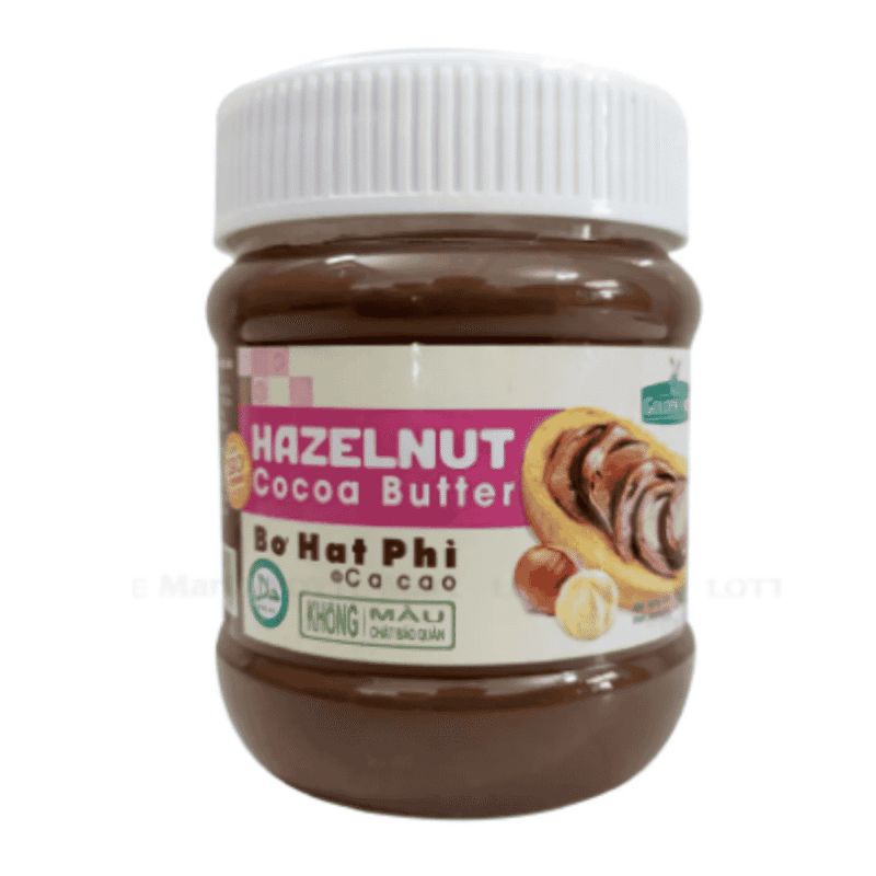 L-골든팜 헤이즐넛 버터 카카오 잼 340G (Bơ Hạt Phỉ Ca Cao Golden Farm Hộp 340g)