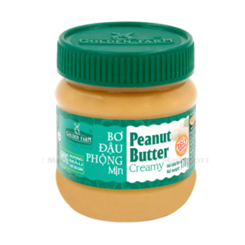 L-골든팜 땅콩버터 170G (Bơ Đậu Phộng Mịn Golden Farm 170g)
