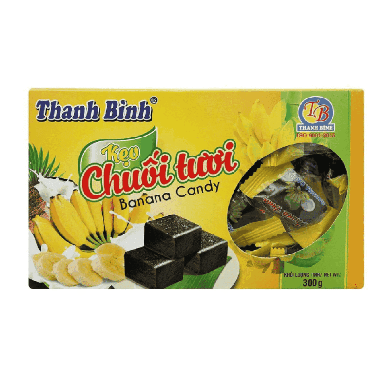 A-탄빈 생바나나 캔디 300g (Kẹo chuối tươi Thanh Bình 300g)