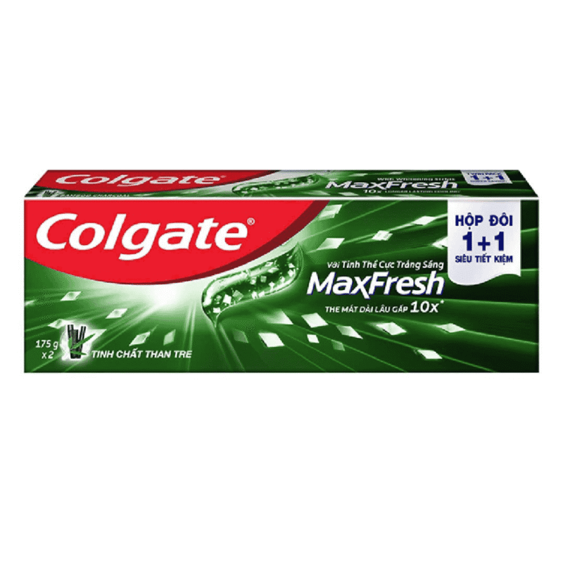 A-콜게이트 맥스프레쉬 뱀부 치약 175g 2개입 (Lô 2 kem đánh răng Colgate MaxFresh Bamboo 175g)