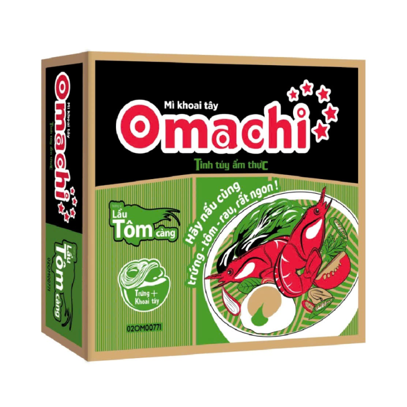 A-오마치 매운새우면 80g 30개입 박스(Thùng 30 Mì Omachi tôm chua cay 80g)