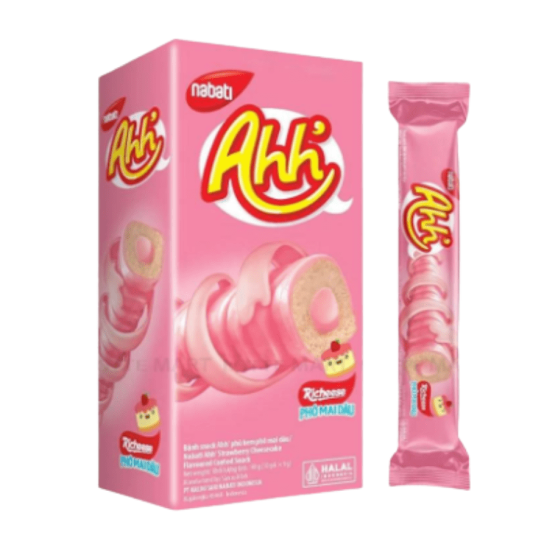 L-나바티 아 스펀지 케이크 (크림치즈 필링) 90g (Bánh xốp Nabati Ahh nhân Phô Mai kem  90g)