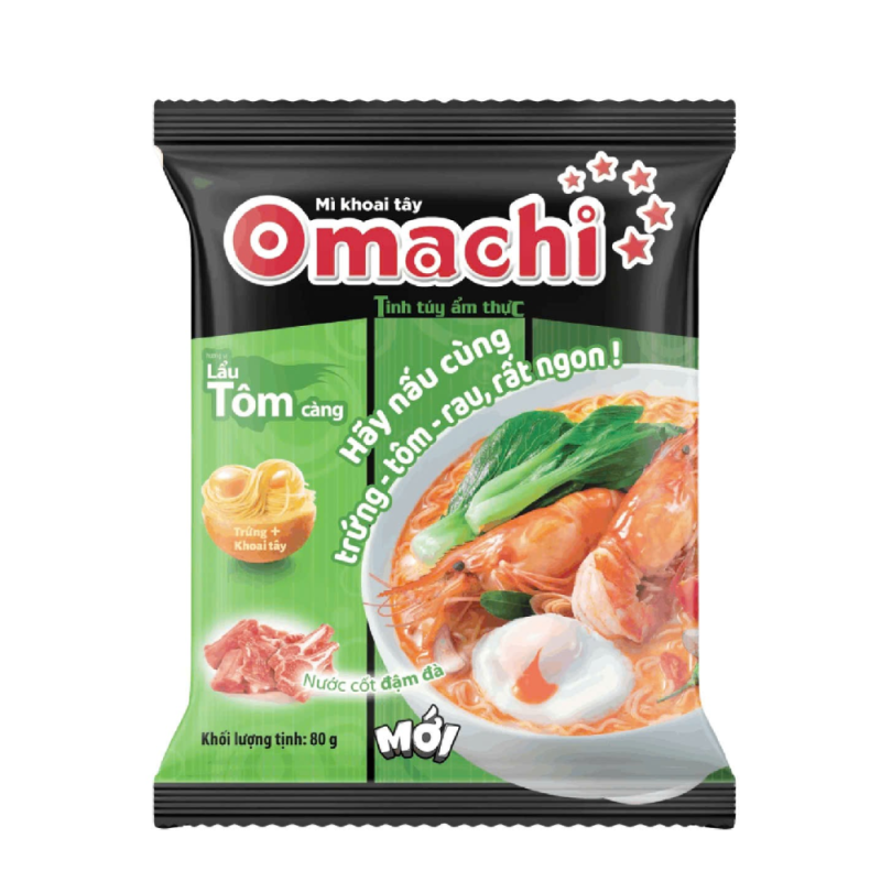 A-오마치 새우 국수 80g(Mì Omachi tôm càng 80g)