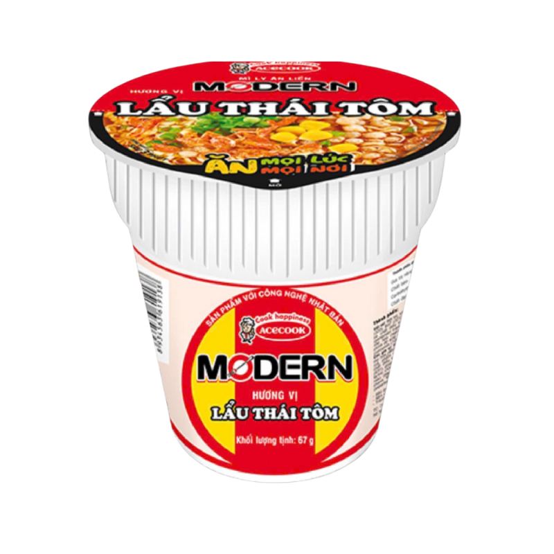 A-새우가 들어간 모던 타이 핫팟 인스턴트 라면 67g(Mì ly Modern lẩu thái tôm 67g)
