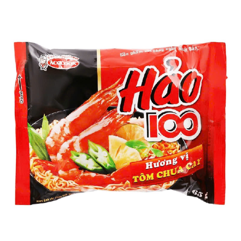 A-하오 누들 100 매콤새콤 새우 65g(Mì Hảo 100 tôm chua cay 65g)