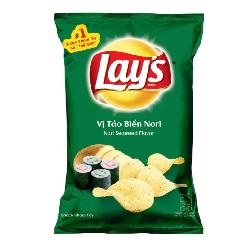 A-레이즈 감자 스낵 노리맛 90g(Snack khoai tây Lay’s vị tảo Nori 90g)