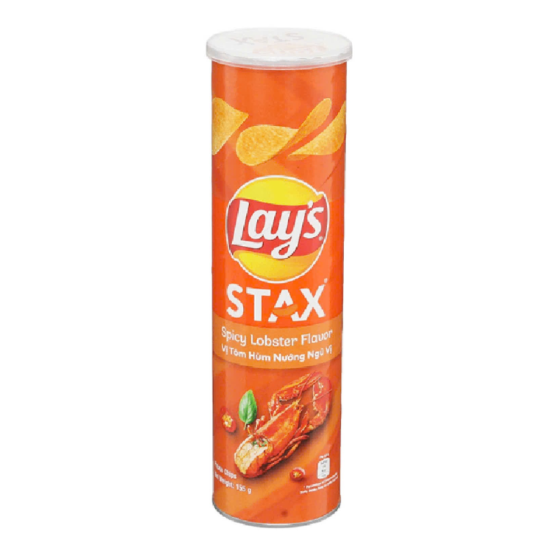 A-레이즈 스택스 스파이시 랍스터 감자 스낵 150g(Snack khoai tây Lay’s Stax vị tôm hùm cay 150g)
