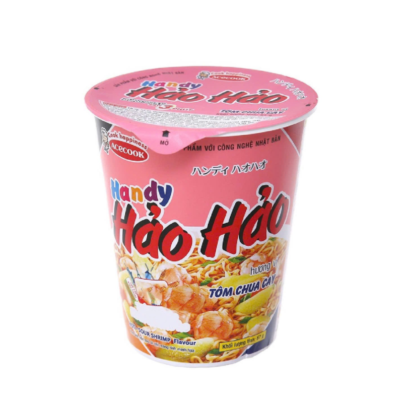 A-핸디 하오하오 매운새우컵라면 67g(Mì ly Handy Hảo Hảo tôm chua cay 67g)