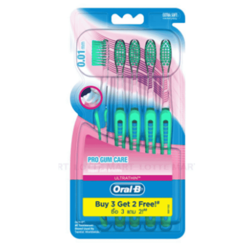 L-오랄비 프로검 슈퍼 소프트 칫솔 (5개입) (Bàn Chải Đánh Răng Oral B Progum Siêu Mềm Bộ 5 Cái)