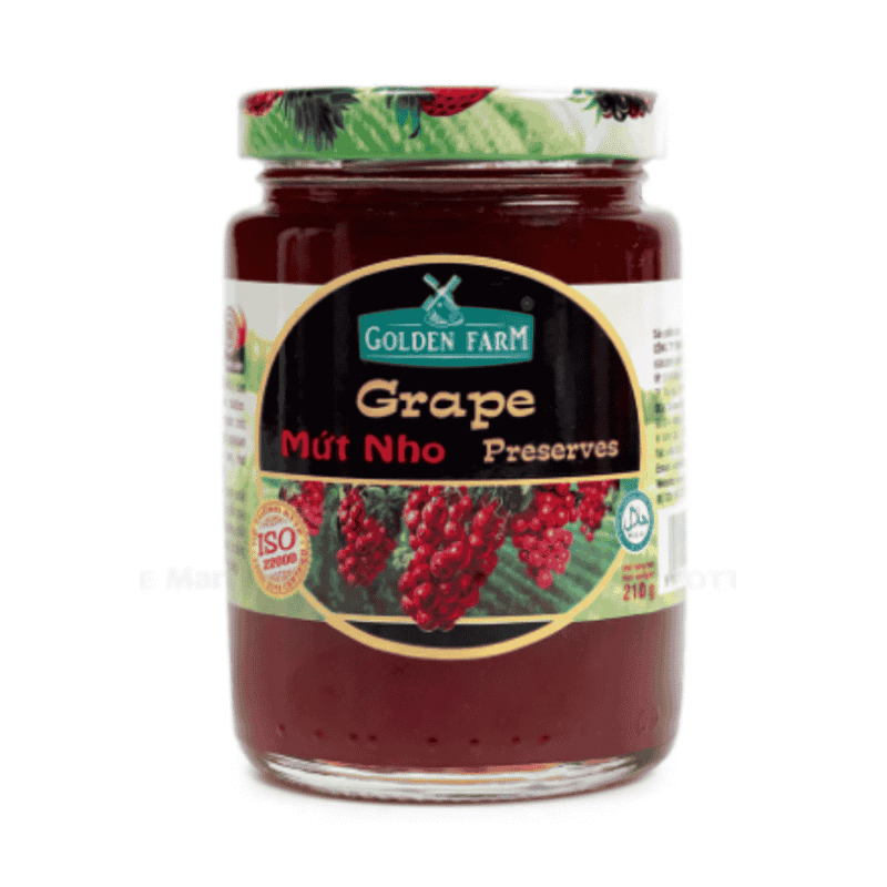 L-포도 잼 210G (Mứt Nho Golden Farm Hũ 210g)