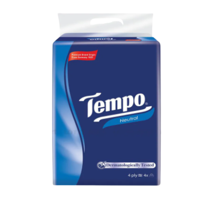 L-Tempo 뉴트럴 4겹 티슈 (4개입 x 90매) (Khăn Giấy Rút Tempo Neutral 4 Lớp 90 Tờ Lốc 4 Gói)