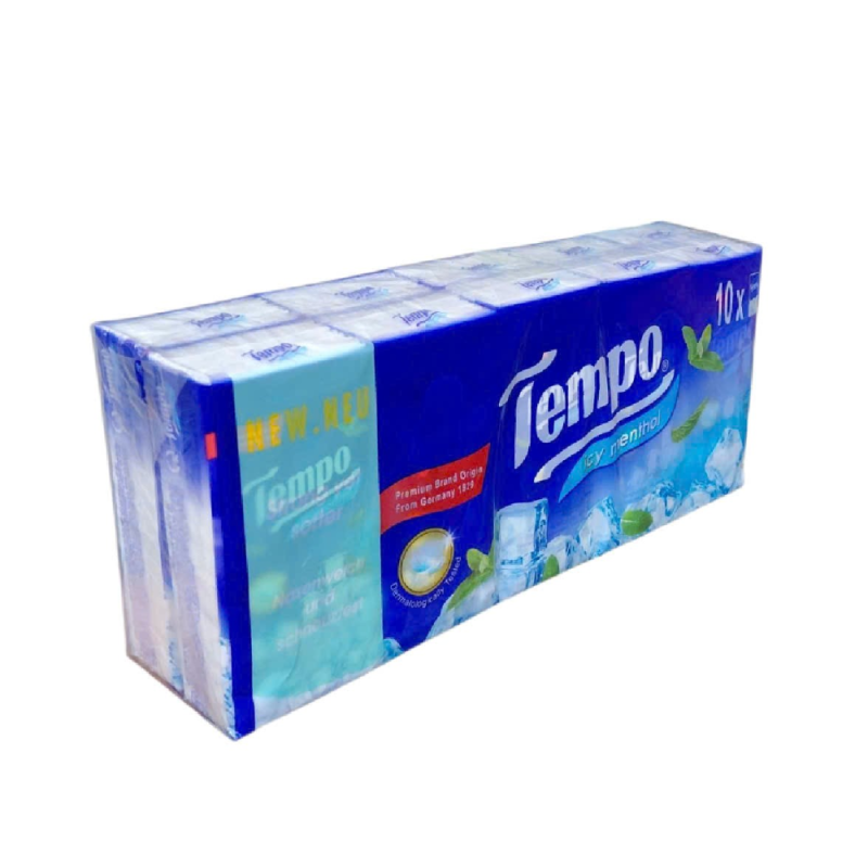 A-템포 멘톨 물티슈 10매 8매입(Lô 10 khăn giấy Tempo Menthol 8 tờ)