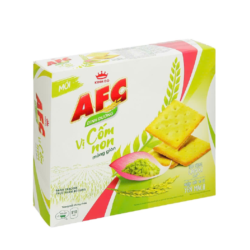 A-AFC 어린쌀 플레이크 맛 쌀과자 300g (Bánh cracker AFC vị cốm non 300g)