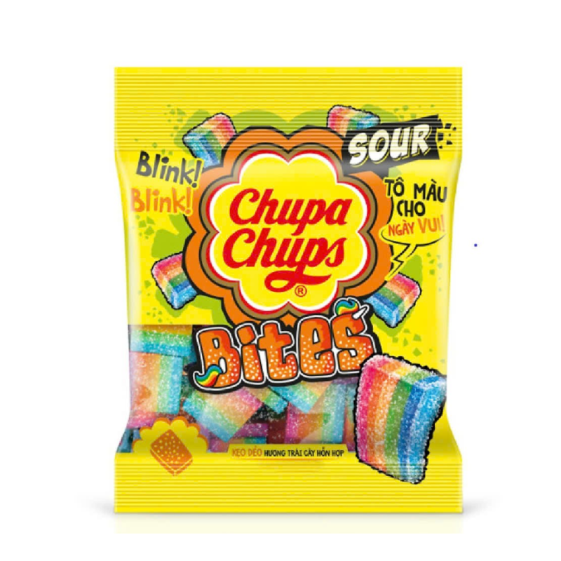 A-츄파춥스 과일 젤리 바이트 90g (Kẹo dẻo chupa chups trái cây Bites 90g)