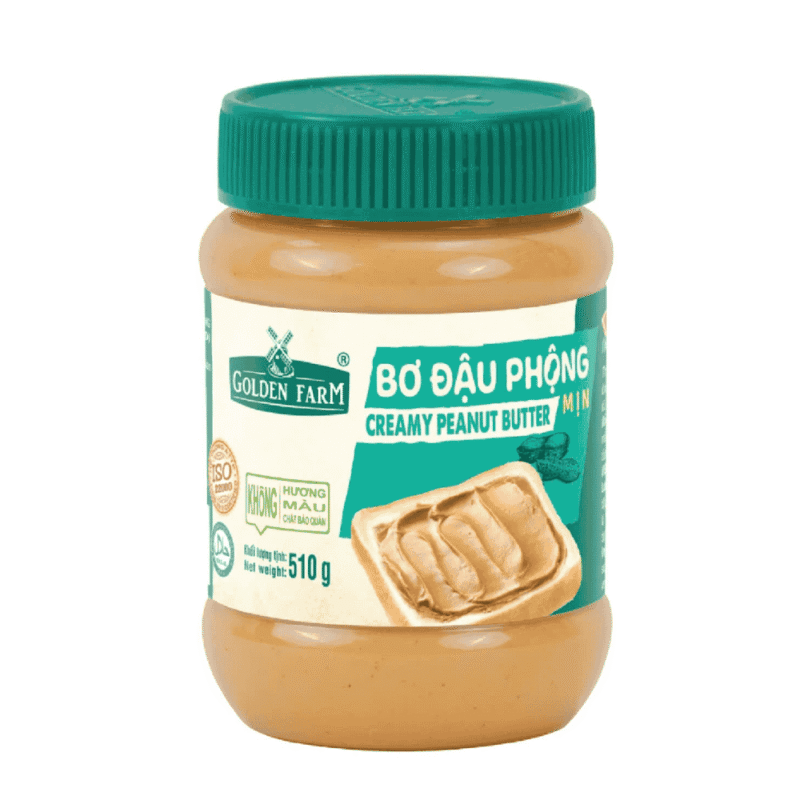 A-골든팜 땅콩버터 510G (Bơ Đậu Phộng Mịn Golden Farm 510g)