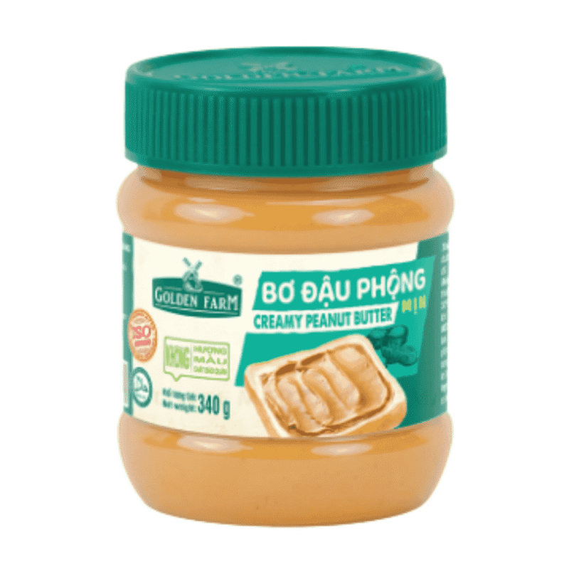 L-골든팜 땅콩버터 340G (Bơ Đậu Phộng Mịn Golden Farm 340g)
