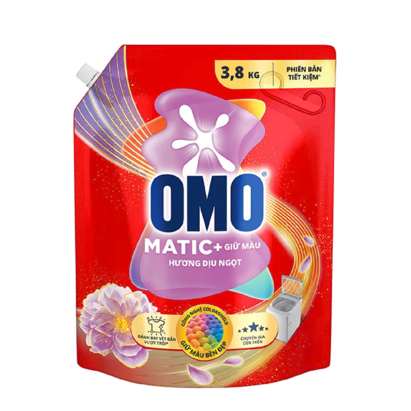 A-OMO Matic "상단 로드" 색상 보존 세탁 세제 3.8kg (Nước giặt OMO Matic "Cửa trên"giữ màu 3.8kg)