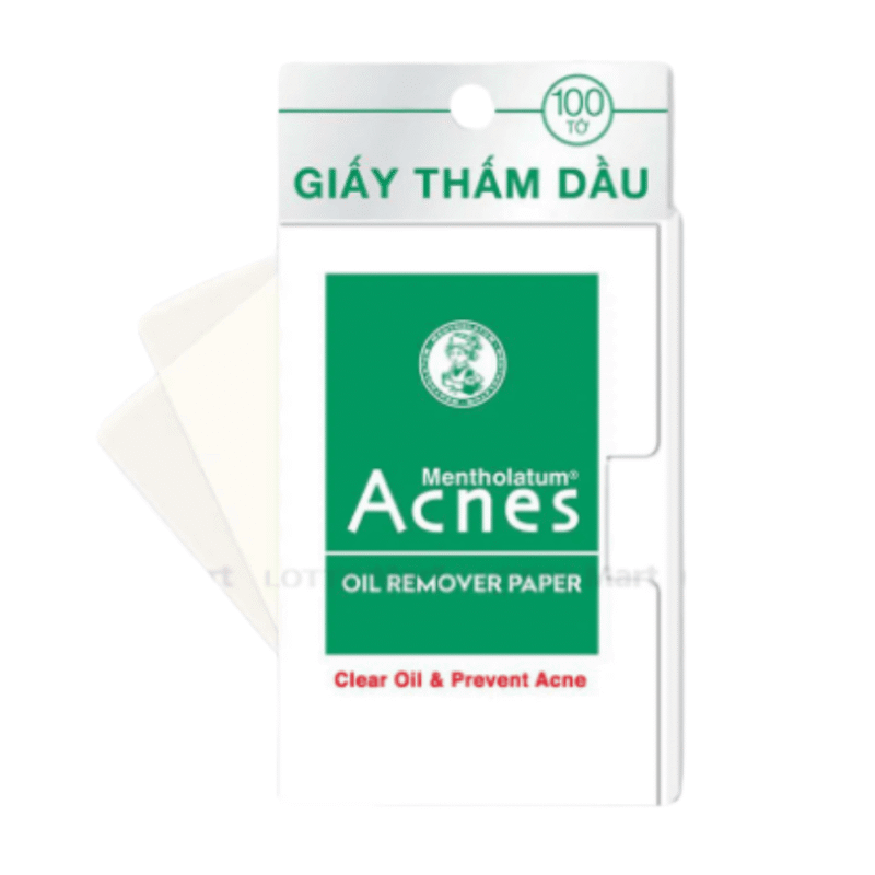 L-아크네스 Mentholatum 오일 리무버 종이 100매 (Giấy Thấm Dầu Acnes Mentholatum 100 Tờ)