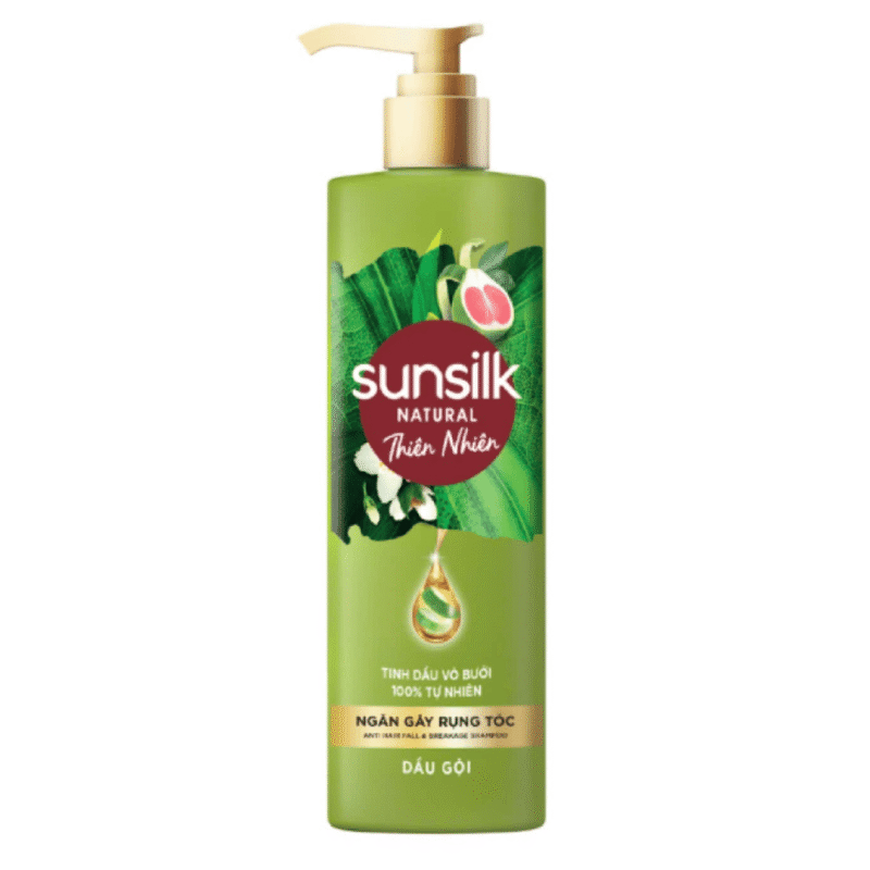 A-선실크 내추럴 모발 손상 방지 샴푸 380ml (Dầu gội Sunsilk thiên nhiên ngăn tóc gãy rụng 380ml)