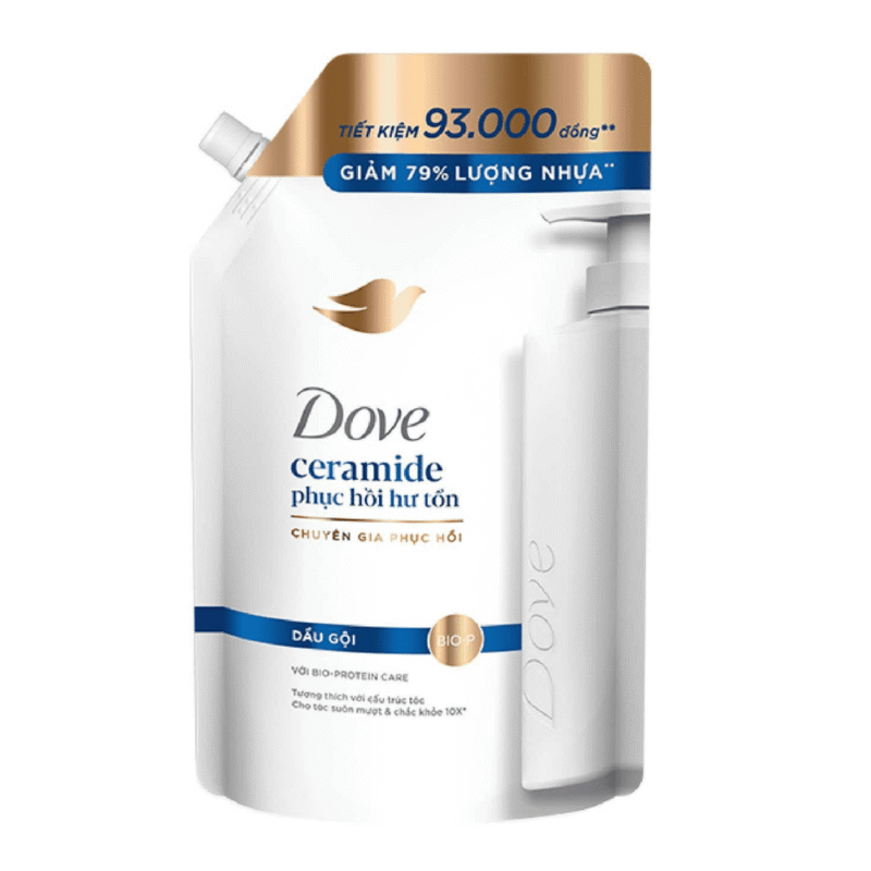 A-도브 세라마이드 데미지 리페어 샴푸, 640g 파우치 (Dầu gội DOVE Ceramide phục hồi hư tổn túi 640g)
