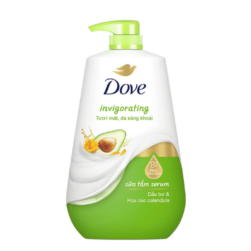 A-도브 아보카도 오일 & 칼렌듈라 세럼 바디워시 500g (Sữa tắm serum Dove dầu bơ & hoa cúc calendula 500g)