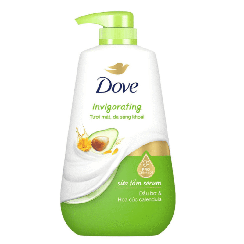 A-도브 아보카도 오일 & 칼렌듈라 세럼 바디워시 900g (Sữa tắm serum Dove dầu bơ & hoa cúc calendula 900g)