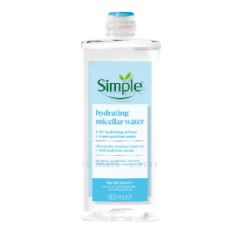 L-Simple 워터 부스트 미셀라 워터 400ml (Nước Tẩy Trang Simple Water Boost Sạch Sâu và Cấp Ẩm Chai 400ml)