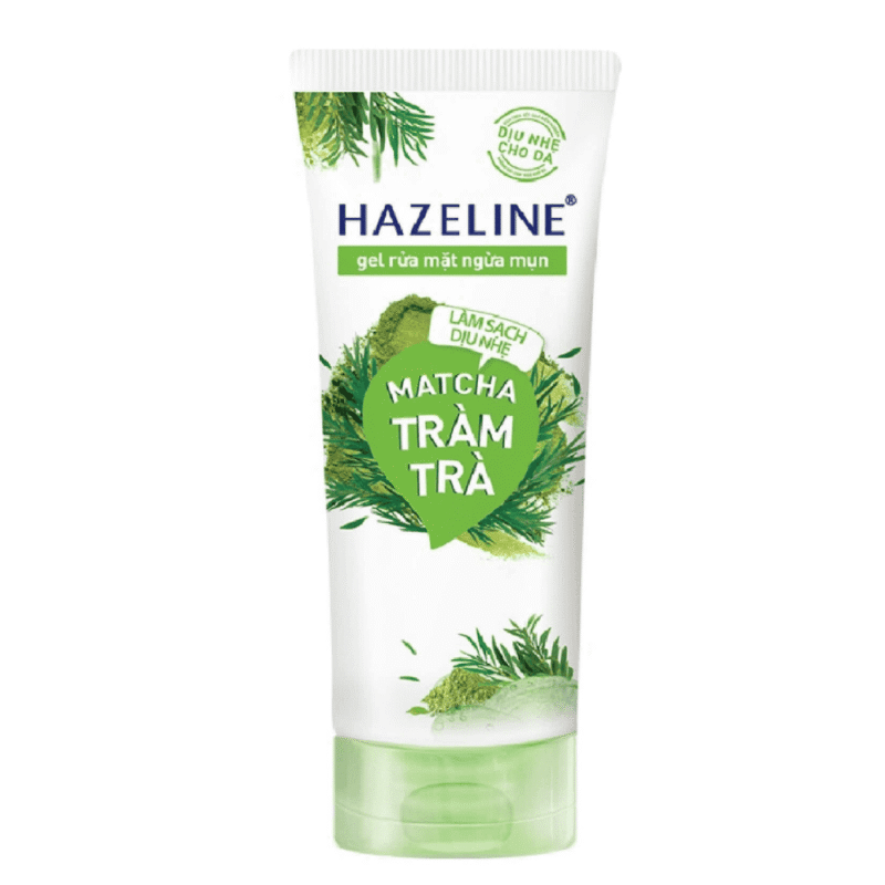 A-헤이즐린 말차 티트리 여드름 예방 페이셜 클렌저 100g (Sữa rửa mặt Hazeline Matcha Tràm Trà ngừa mụn 100g)
