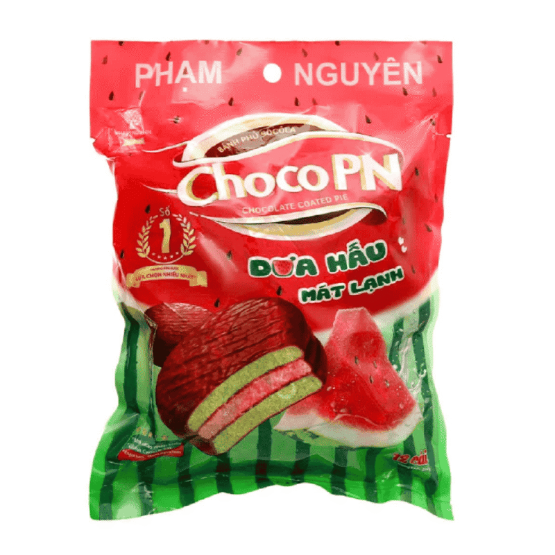 A-초코 PN 수박 케이크, 12개입, 204g (Bánh Choco PN dưa hấu 12 cái 204g)