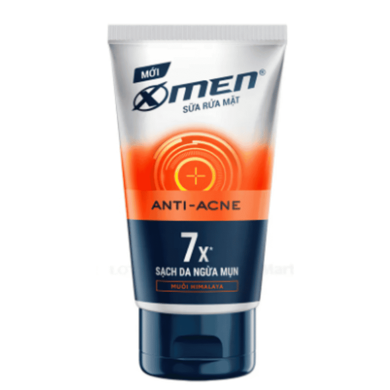 La-X-Men Anti-Acne 클렌징폼 피지제거 여드름방지 100G (Sữa Rửa Mặt XMen Anti-Acne Sạch Da Ngừa Mụn 100g)