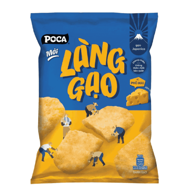 A-포카 치즈맛 라이스 크래커 108g (Bánh gạo Poca Làng Gạo vị phô mai 108g)