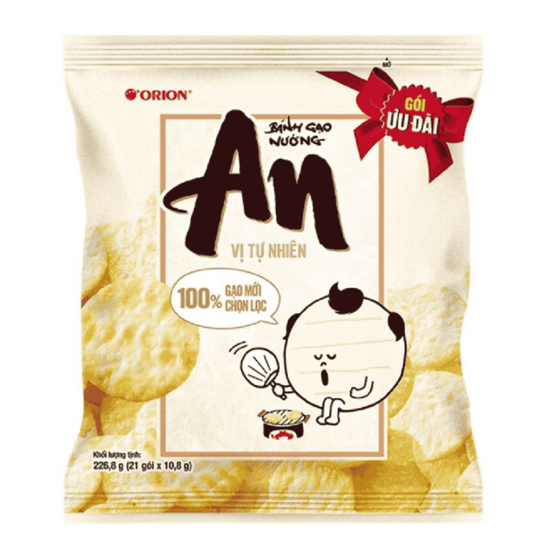 A-내추럴 안비 라이스 크래커 226.8g (Bánh gạo An vị tự nhiên 226.8g)