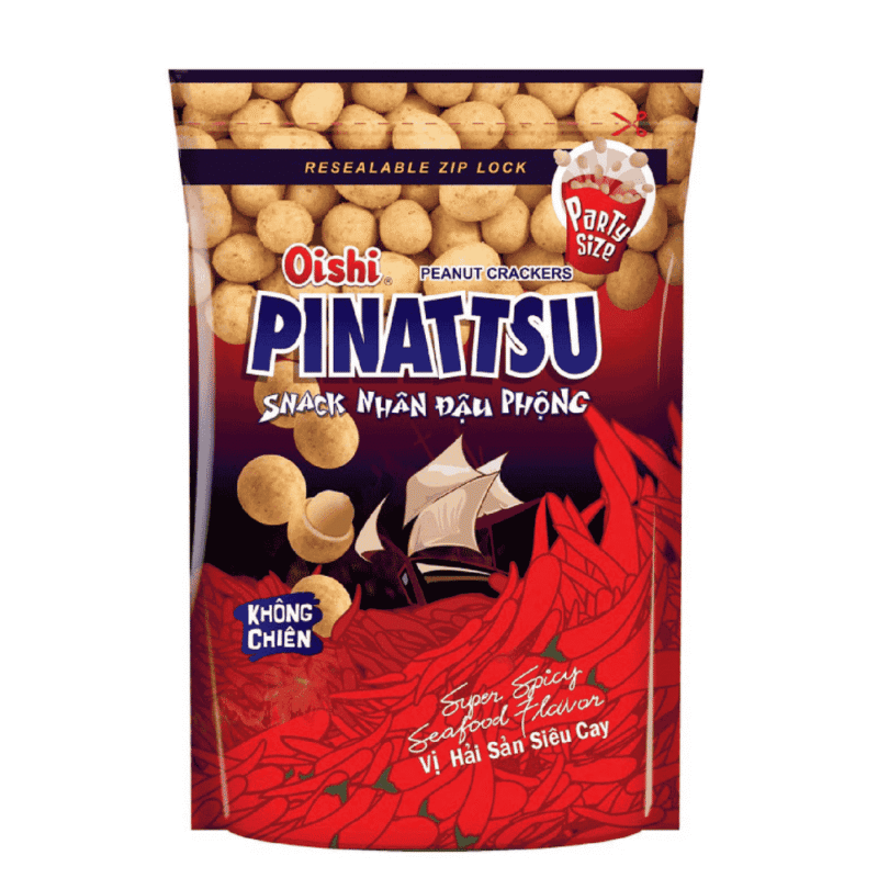 A-오이시 피낫츠 씨푸드 땅콩 80g (Đậu phộng Oishi Pinattsu hải sản 80g)