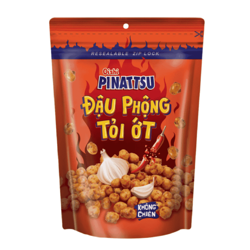 A-마늘과 고추를 넣은 피나츠 땅콩, 80g (Đậu phộng Pinattsu tỏi ớt 80g)