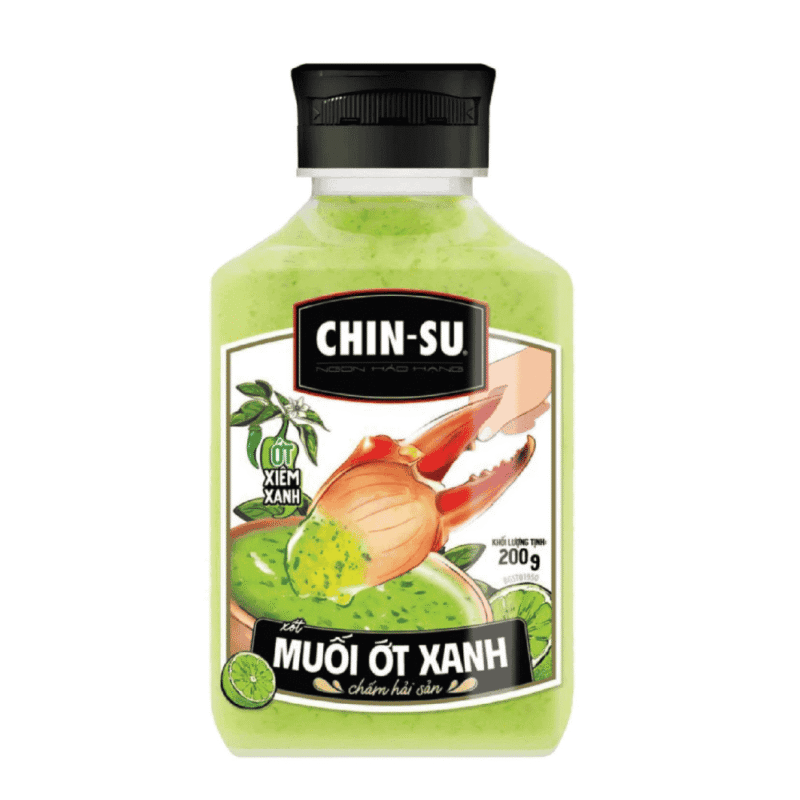 A-친수 그린 칠리 소금 소스 (해산물 찍어 먹는 용도) 200g (Xốt muối ớt xanh chinsu chấm hải sản 200g)