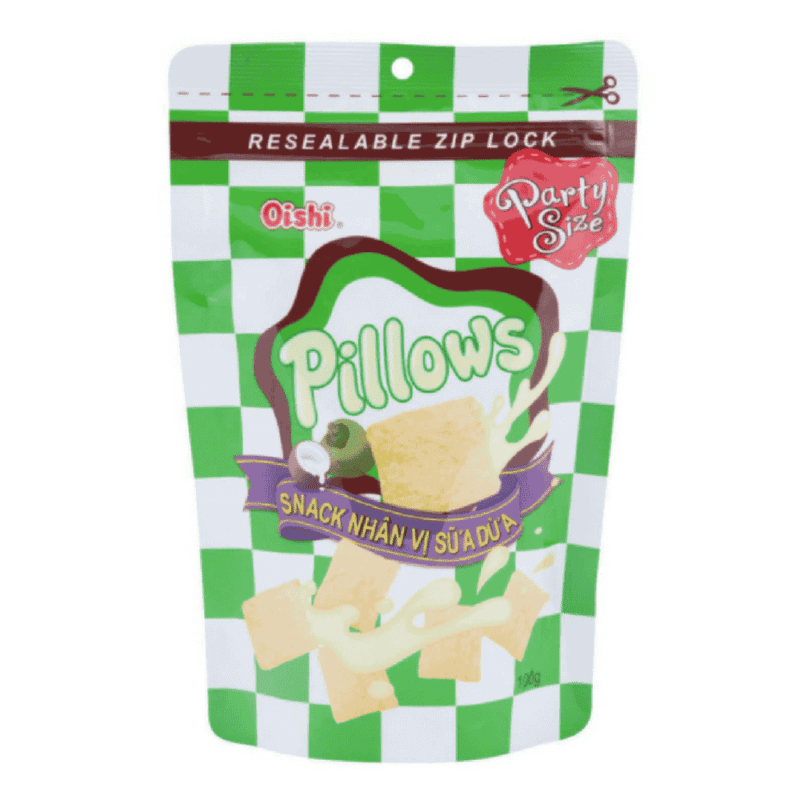 A-오이시 필로우즈 밀크 비스킷 80g (Bánh Oishi Pillows sữa 80g)