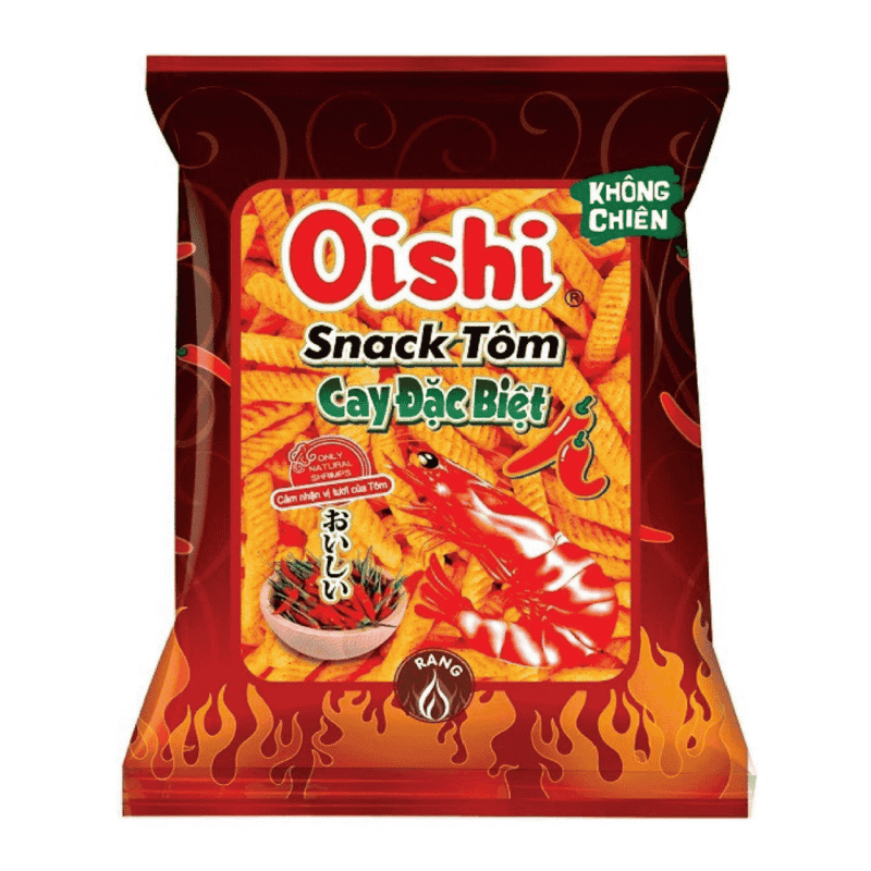 A-오이시 매운 새우 스낵 32g (Snack Oishi tôm cay đặc biệt 32g )
