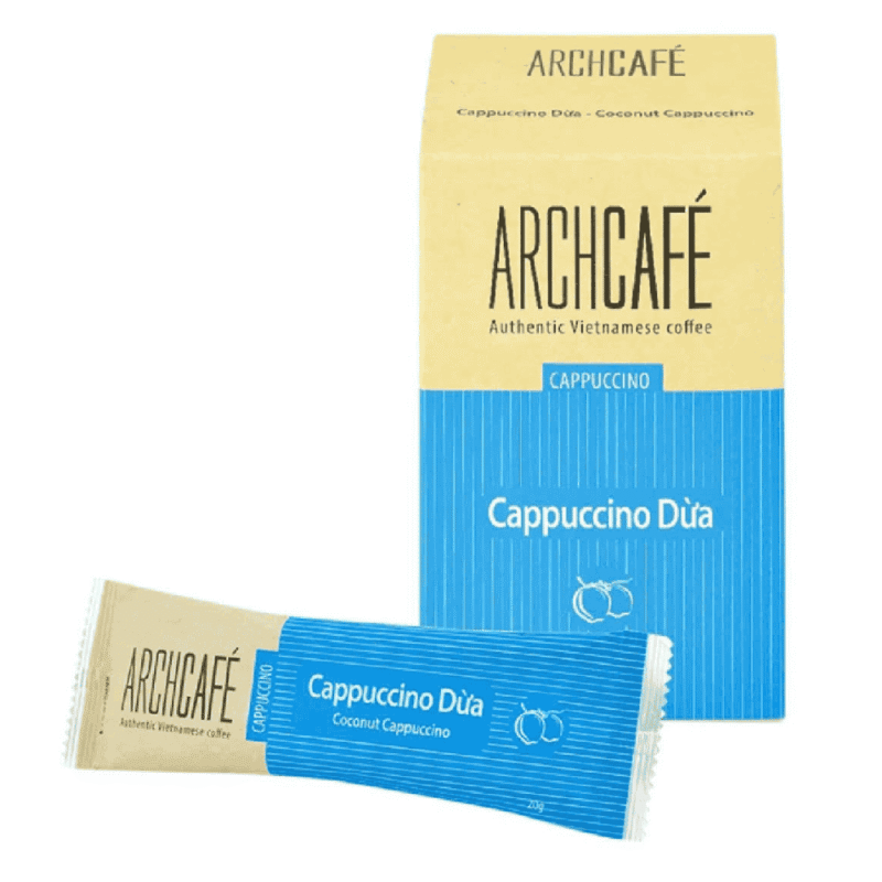 아크카페 코코넛 카푸치노 커피 20g x 12개입 (Cà phê Capuchino dừa Archcafe 20g x 12 gói)