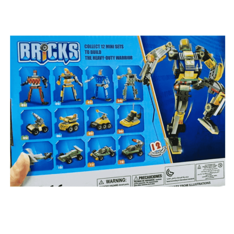 K-12가지 로봇 조립 블록 장난감 (Đồ chơi xếp hình khối 12in1 Robot)