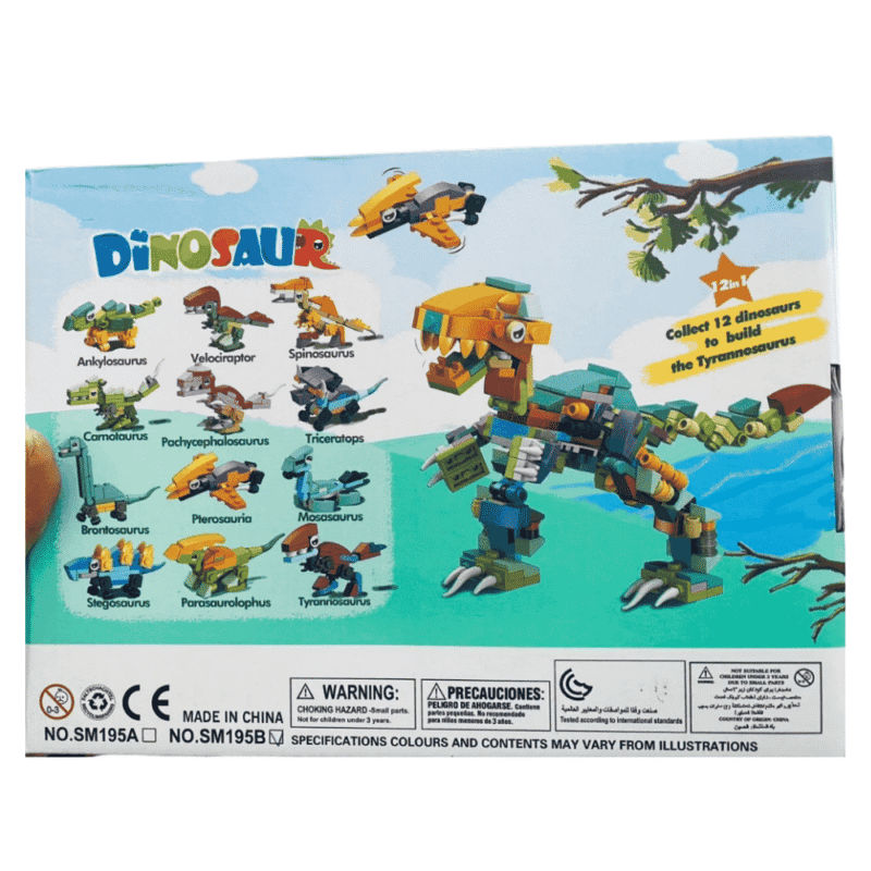 K-12가지 공룡 조립 블록 (Đồ chơi xếp hình khối 12in1 khủng long)