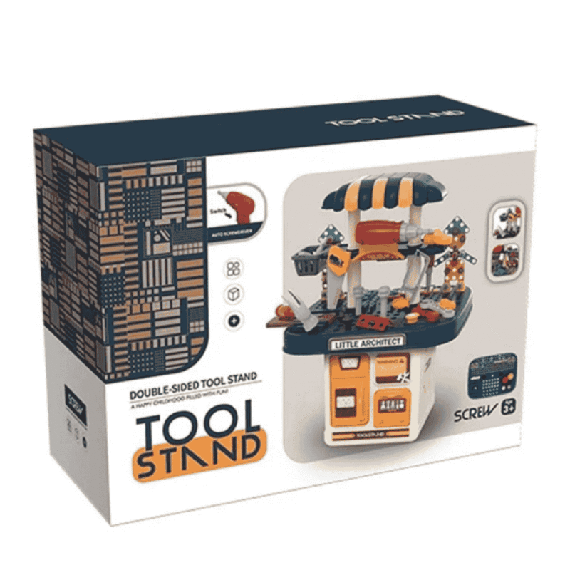 K-대형 엔지니어 장난감 세트: 조립 나사, 자동 전동 드릴 (엔지니어 선반 246) ( Đồ chơi kỹ sư cỡ lớn ốc vít lắp ráp, khoan tay chạy tự động (Kệ kĩ sư 246))